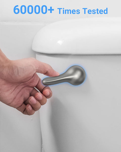 Universal Toilet Handle Replacement Kit Front Mount Toilet Lever Replacement with Stainless Steel Flapper Chain, Toilet Repair Kit Compatible with...