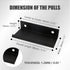 2PCS Back Mount Finger Edge Pull 80mm/3.15", Aluminum Hidden Handle Concealed Tab Pulls for Home Kitchen Living Room Door Drawer Cabinet (Black, S...