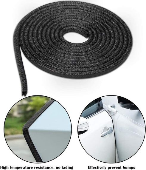QBUC Car Door Edge Guards,13Ft(4M) Rubber Clip Seal U Shape Edge Trim Guard Protection Car Door Protection Fit for Most Models...