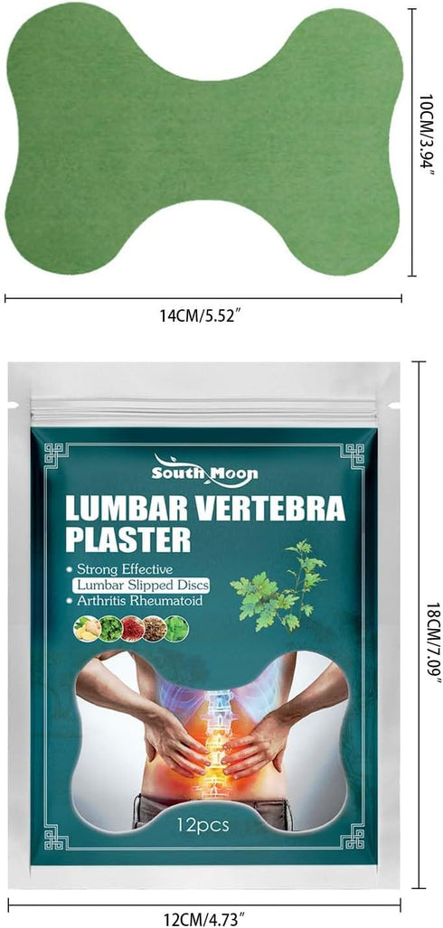 Lumbar Vertebra Patches, Herbal Wormwood, Back and Spine Support, Muscle and Joint Comfort, Non-Invasive Management, 24Pcs...