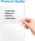 A5 Index Card Sleeves Binder Sheets - 50 Pack | Clear Plastic Refill 2 Pocket Page Protector for Recipe Cards, Photo Cards, Flash Cards | Fits 6-R...