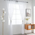 SpaceDresser Basic Rod Pocket Sheer Voile Window Curtain Panels White 1 Pair 2 Panels 52 Width 90 Inch Long for Kitchen Bedroom Children Living Ro...