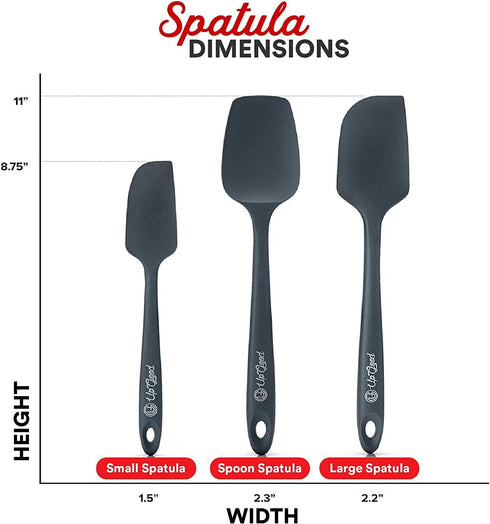 UpGood Silicone Spatula Set 600°F - High Heat Resistant Nonstick, Small and Large Kitchen Spatulas - Flexible BPA Free Professional Grade Cookware...