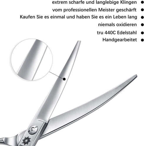 Grooming Pet Shear, 6.5 Inch Downword Curved Scissors, Curved Shears for Cat Shears and Small Dog Shears Or Any Breed Trimming Cuts, Design for Pr...