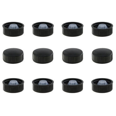 12PCS 28mm Bakelite Cap Phenolic Resin Cap Black Polyethylene Sealing Screw Suitable for Food and Cosmetics and Pharmaceutical Hard and Soft Packa...