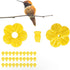 CHICIRIS Hummingbird Feeder Flowers, Replaceable Bird Feeder Replacement Flowers 30 Sets Multicolored for Home (Yellow)...