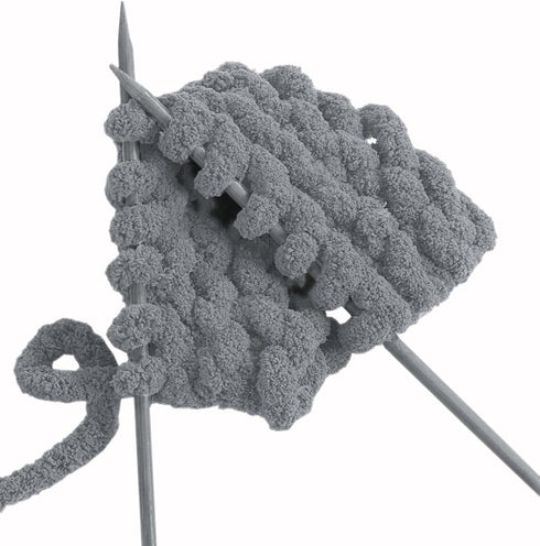 Chunky Yarn? Chunky Chenille Yarn for Hand Knitting, Gray Chunky Plush Yarn for DIY, Extra Chunky Yarn for Hand Knit Blankets (30 Yards, 8 Ounces ...