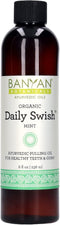 Banyan Botanicals Daily Swish Mint – Organic Ayurvedic Oil Pulling Mouthwash with Coconut Oil – for Oral Health, Teeth, & Gums* – 8oz – Non GMO Su...
