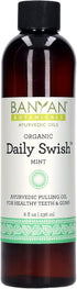 Banyan Botanicals Daily Swish Mint – Organic Ayurvedic Oil Pulling Mouthwash with Coconut Oil – for Oral Health, Teeth, & Gums* – 8oz – Non GMO Su...