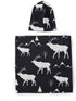 Galabloomer Newborn Swaddle Blanket with Beanie Set Baby Boy Receiving Blanket Rainbow (Deer& White Fox)...
