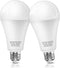 300 Watt Equivalent Light Bulb, 33W Super Bright Garage Light Bulb, A23 LED E26 Warm White 3000K Bulb for Warehouse, Backyard, Non-Dimmable, 2-Pac...