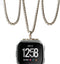 Stainless Steel Chain Necklace Smartwatch Band Compatible with Fitbit Versa 1/2/Lite Newest Polished Silver Metal Wheat Chain Strap Rope Neckband ...