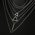 Bohemia Layered Choker Necklace Silver Triangle Necklace Bar Necklace Geometric Necklace Bohemian Jewelry for Women and Girls...