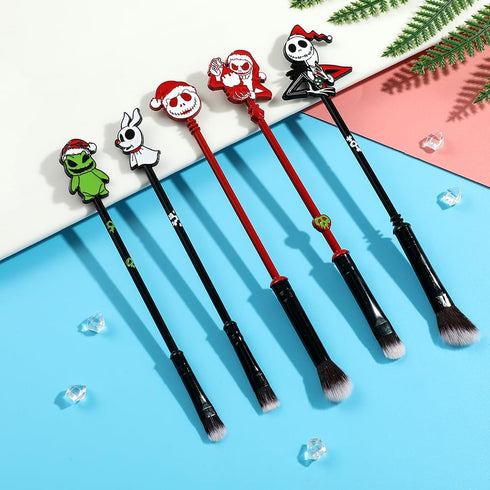 CORPSE BRIDE Makeup Brushes, 5pcs Halloween Jack Anime Makeup Brush Set (red and green)...