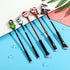CORPSE BRIDE Makeup Brushes, 5pcs Halloween Jack Anime Makeup Brush Set (red and green)...