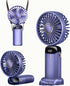 Handheld Portable Fan,Mini Personal Foldable Hand Fan,4000mAh Battery Operated,USB Rechargeable,5 Adjustable Speeds Desk Table Fan with Base,Lanya...