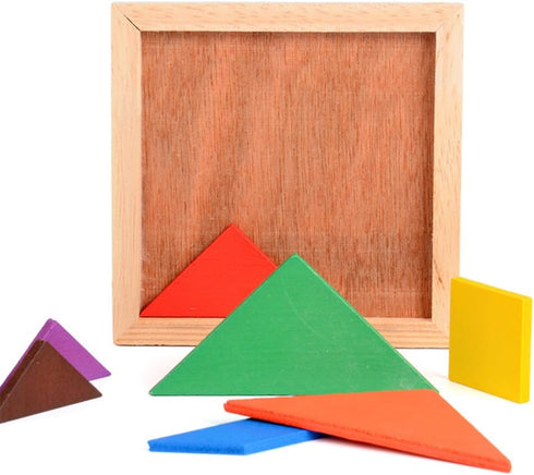 3 otters Wooden Tangrams Puzzles, 4 Pack Educational Tangrams Shapes Puzzle Toys for Kids and Adults, STEM Montessori Wood Toy, Brain Logic Blocks...