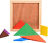 3 otters Wooden Tangrams Puzzles, 4 Pack Educational Tangrams Shapes Puzzle Toys for Kids and Adults, STEM Montessori Wood Toy, Brain Logic Blocks...