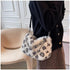 2022 New Leopard Print Plush Shoulder Cross-body Bag Fashion Chain One-shoulder Armpit Tote Y2K Purse Hobo Bag...