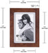 Malden 5x7 Picture Frame - Wide Real Wood Molding, Real Glass - Stonewashed Walnut...