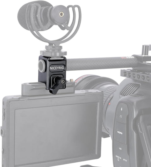 NICEYRIG Multi-functional NATO Clamp to 15mm Rod Clamp, Cold Shoe Mount, Quick Release NATO Rail Lock Mount for 15mm Rod Rail Extension EVF Mount ...