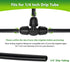 1/4" Drip Irrigation Fittings, 26 Pcs Lock Barbed Tee Connectors for 1/4 Inch Drip Irrigation Tubing Drip Line 3 Way T Parts with Lock Nut for Gar...