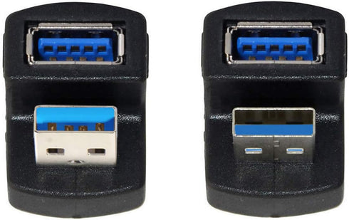xiwai 1 Set Up & Down Angled USB 3.0 Adapter A Male to Female Extension 180 Degree 5Gbps...
