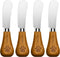 Stainless Steel Vertical Knife Set, 4 PCS Acacia Wood Handle Charcuterie Accessories for Butter, Cheese, Fruit, Jam, Ideal Kitchen Baking and Part...