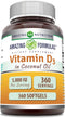 Amazing Formulas Vitamin D3 in Coconut Oil Supplement | 5000 IU | 360 Softgels | Non-GMO | Gluten-Free | Made in USA...