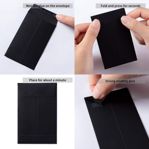 100 Pack Small Coin Envelopes Self-Adhesive Kraft Paper Seed Envelopes Mini Parts Small Items Stamps Storage Packets Envelopes for Garden, Office ...