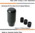iJDMTOY Glossy Black Real Carbon Fiber Shift Knob Compatible with Most Car 6-Speed, 5-Speed, 4-Speed Manual or Automatic, etc...