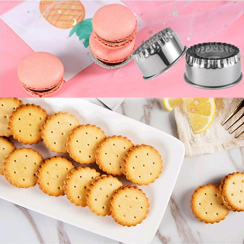 Cookie Cutters - Biscuit Cutters/Stainless Steel Dumpling Cutters/Cake Pastry Cutters/Cake Cookie Scone Cutters Molds stamps for Cooking Baking (3...