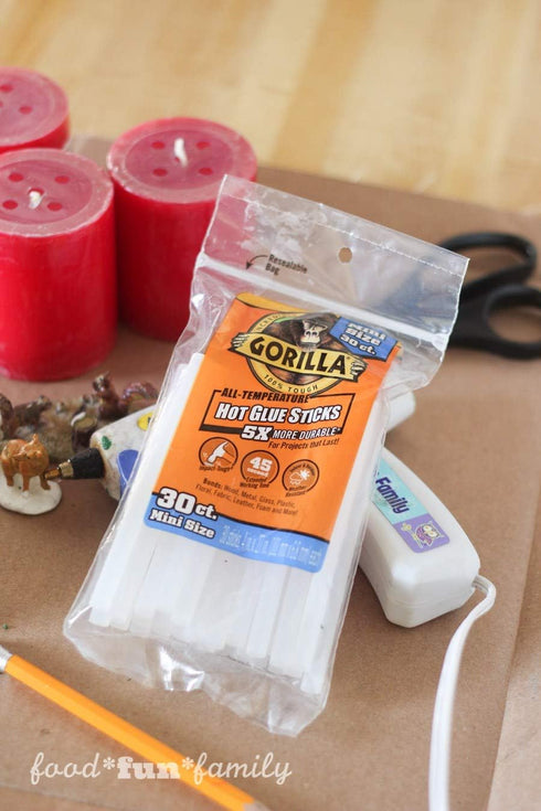 Gorilla Hot Glue Sticks, Mini Size, 8" Long x .27" Diameter, 25 Count, Clear, (Pack of 2)...