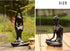 OwMell Lot of 4 Meditation Yoga Pose Statue Figurine Ceramic Yoga Figure Set Decor - Black...