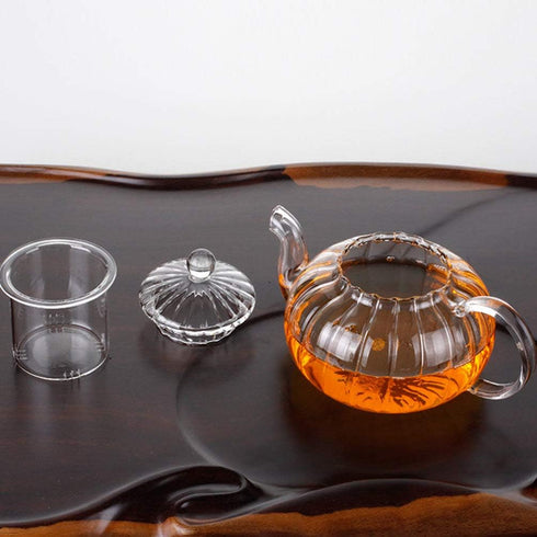 Glass Teapot with Infuser, Stovetop Safe Tea Kettle, Blooming and Loose Leaf Tea Maker...