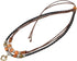 Leather and Hemp Cord Choker Necklace with Heart Pendant and Mixed Beads...