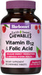 BlueBonnet Nutrition Earth Sweet Vitamin B12 & Folic Acid Chewable Tablets, Soy-Free, Gluten-Free, Raspberry 90 Count (Pack of 1)...