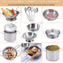 Tiny Cookware Utensils Pretend Play Kitchen Toys Stainless Steel Cooking Set Toys Montessori Kitchen Playset Kids Pots and Pans Playset,Play Kitch...