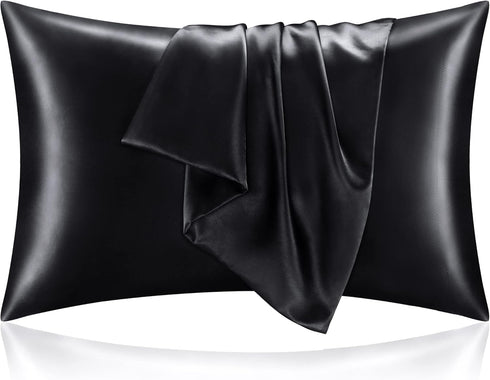 BEDELITE Satin Pillowcase for Hair and Skin, Super Soft and Cooling Similar to Silk Pillow Cases 2 Pack with Envelope Closure, Gift for Women Men(...