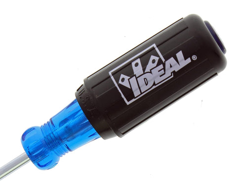 IDEAL INDUSTRIES INC. Electrician's Cabinet Tip Screwdriver, 3/16 in. Diameter x 4 in. Long Shank...