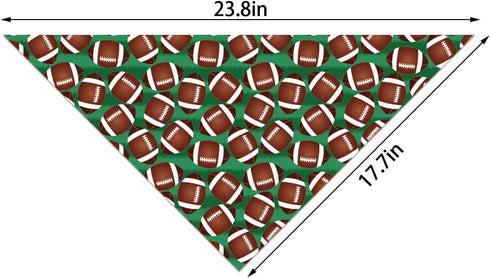 Nepnuser American Football Dog Bandana Touch Down Rugby Game Day Sports Themed Party Adjustable Triangle Bibs Scarf Accessories for Dogs Pets...