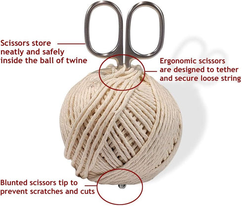 Butcher's Cooking and Kitchen Twine. All Cotton White String for Meat Trussing, Garden and Crafts.16 Strand String for Butcher, Baker, and Cheese ...
