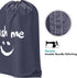 HOMEST XL Wash Me Travel Laundry Bag, Dirty Clothes Organizer, Large Enough to Hold 4 Loads of Garments, Easy Fit a Hamper or Clothing Basket, Gre...