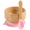 Baby Bamboo Bowls with Suction and Matching Spoon Set - 2PC Feeding Supplies Set for Infant, Toddlers - Detachable Silicone Suction Stay Put Base ...