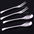 VANRA 5in 4-Piece Flatware Set - Silver Stainless Steel - 2 Forks and 2 Spoons - Salad, Teaspoon, Cocktail, Coffee, Serving, Appetizer...