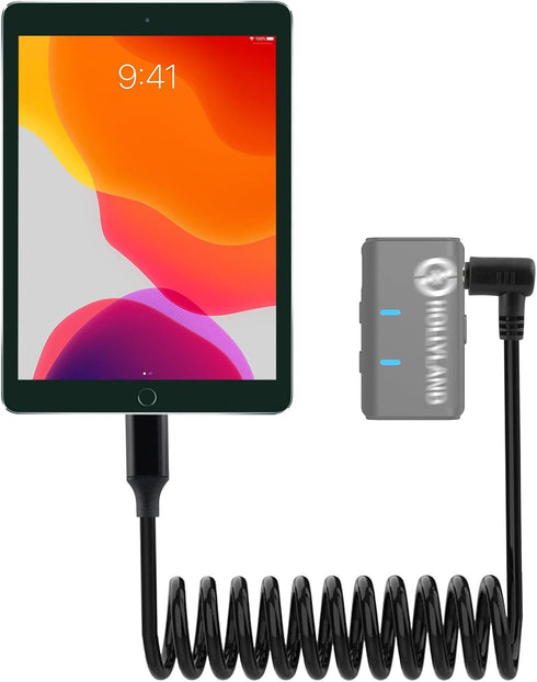 3.5mm TRS Microphone Adapter for Hollyland Lark M1 / 150 / Lark Max Wireless Lavalier Mic, Compatible with iPhone 13 12 11 Pro Max/iPAD......