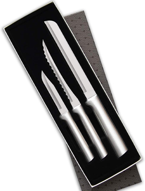 Rada Cutlery Sensational Serrations 3-Piece Kitchen Knife Set Stainless Steel Blade and Aluminum Handles...
