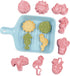 Cactus Cookie Cutter with Plunger Stamps,8 Piece Tropical Beach Themed Biscuit Cutter,3D Pineapple, Flamingo, Monstera Leaf and Palm Tree-Cracker ...