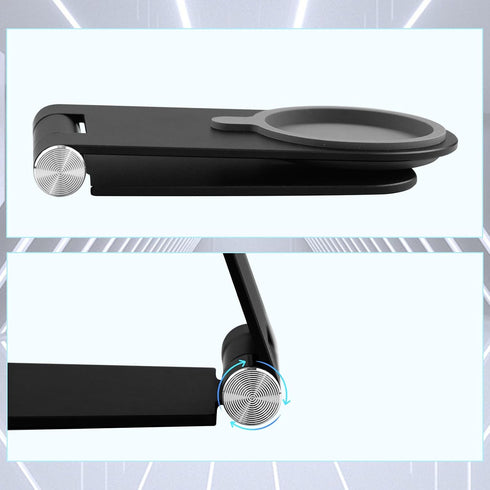 Foldable Phone Stand for Magsafe Charger, Adjustable Angle Aluminum Desk Phone Holder Mount Compatible with Magsafe Charger for iPhone 15 14 13 12...