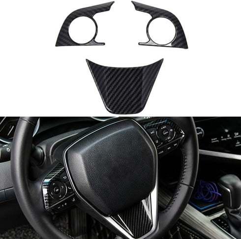 XITER 3PCS ABS Carbon Fiber molding Cover Trims Interior Decaration Sticker Accessories for Toyota Camry 2018 2019 2020 2021 2022 2023 2024 Avalon...